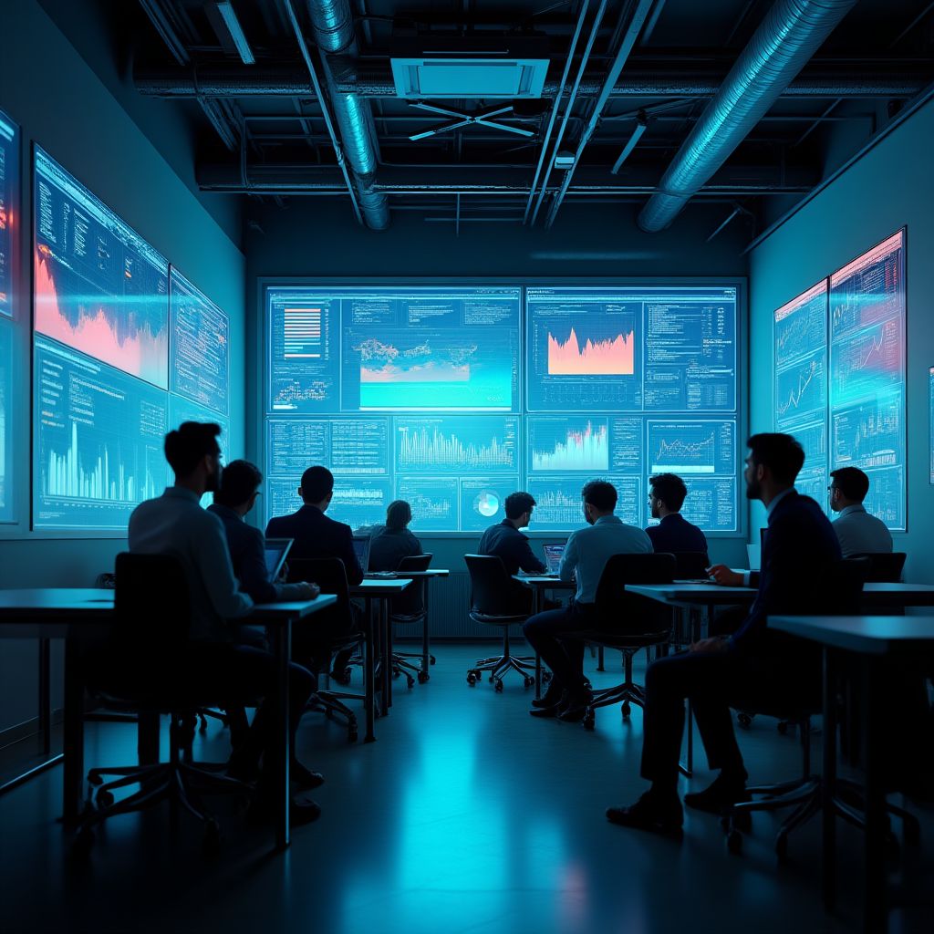 Equipo trabajando en proyecto de seguridad
